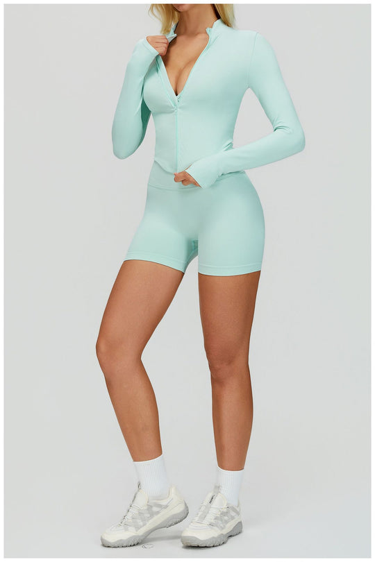 l'Héritage — Seamless Ribbed Active Set (Mauve)