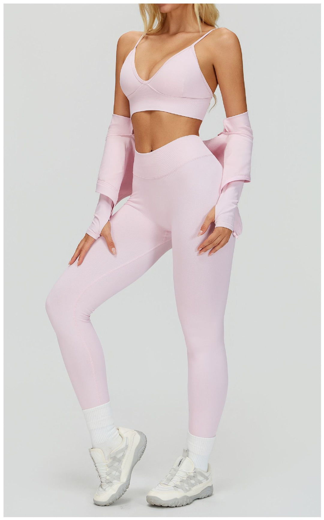 l'Héritage — Seamless Ribbed Active Set (Mauve)