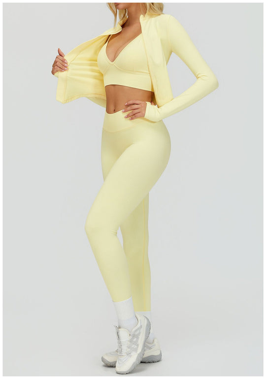 l'Héritage — Seamless Ribbed Active Set (Mauve)