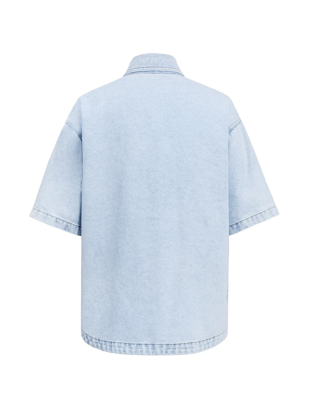 Oversized Short-Sleeve Denim Shirt/Jacket