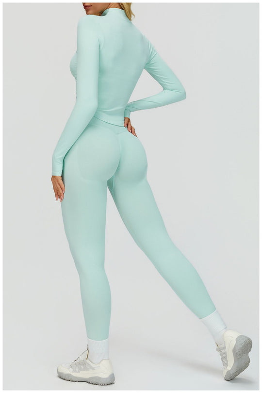 l'Héritage — Seamless Ribbed Active Set (Mauve)