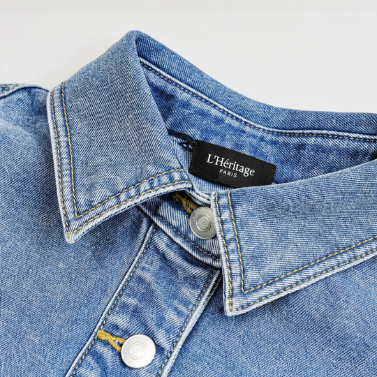 Oversized Short-Sleeve Denim Shirt/Jacket